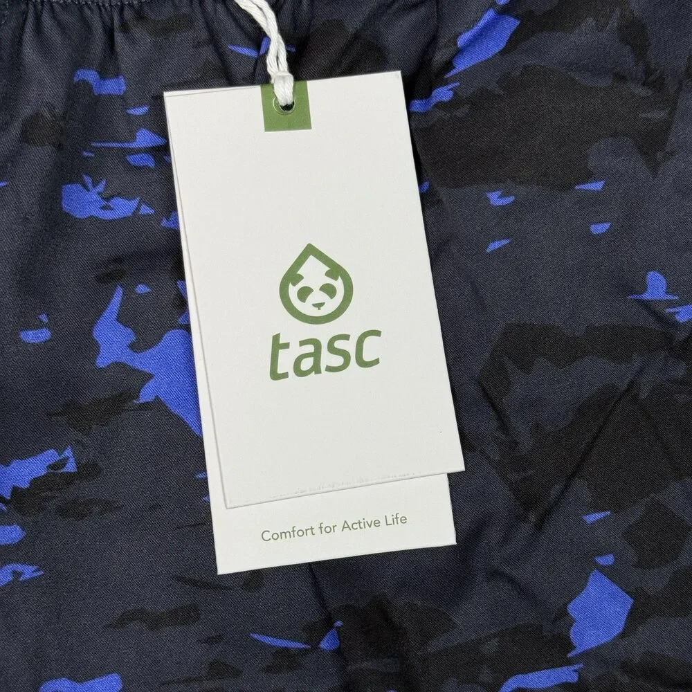 tasc Performance Weightless Shorts Mens Large Blue Black Camo 7